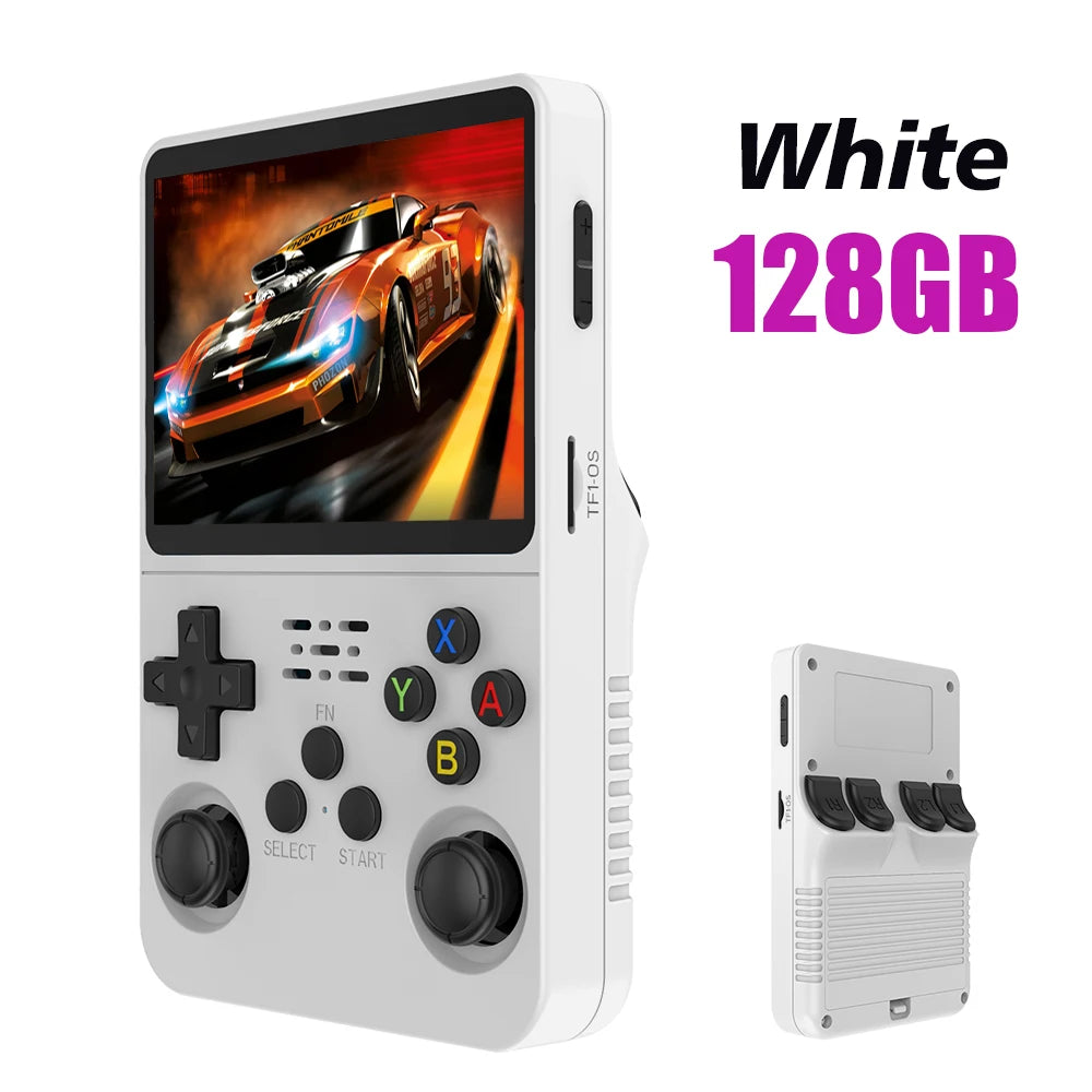 R36S Retro Handheld Spelconsole – 3.5" IPS Scherm, 128GB Opslag