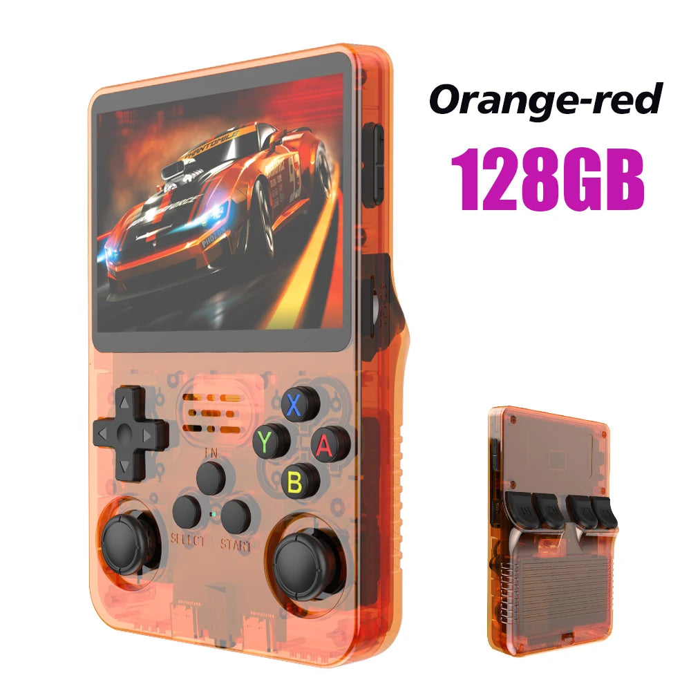 R36S Retro Handheld Spelconsole – 3.5" IPS Scherm, 128GB Opslag