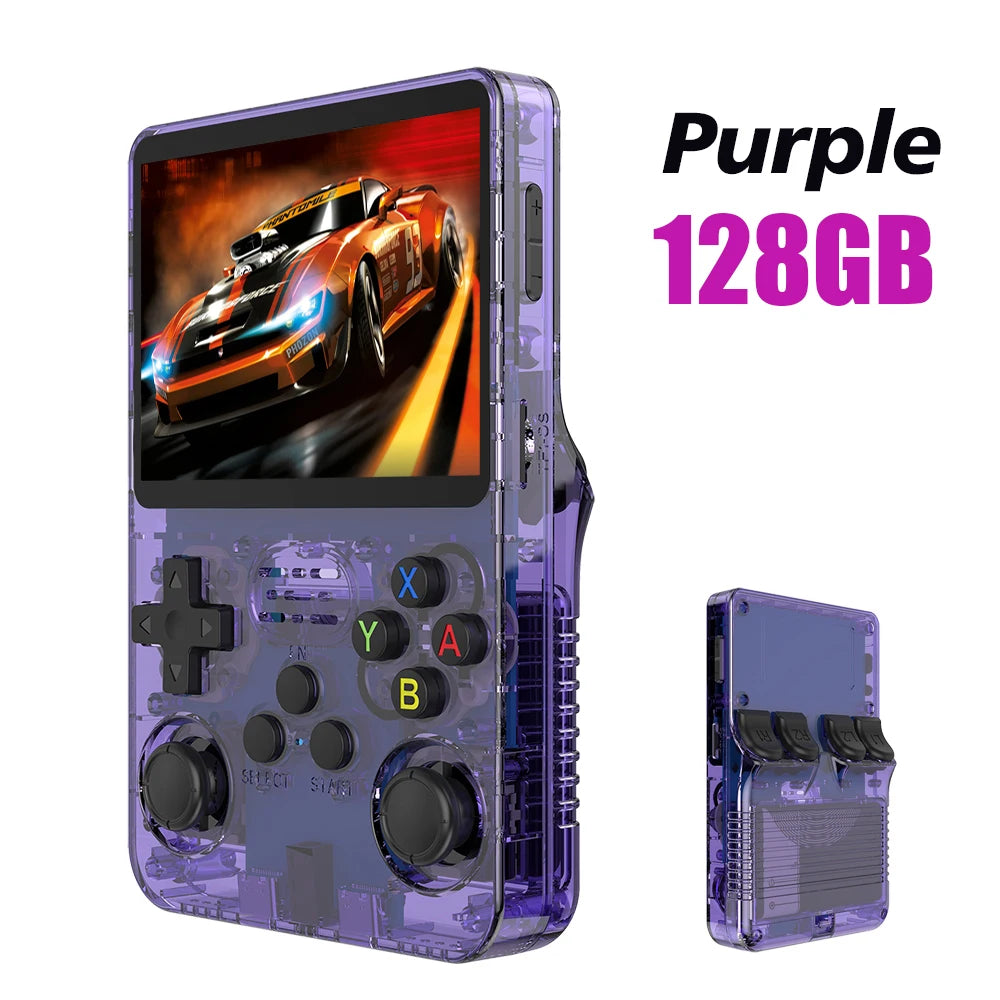 R36S Retro Handheld Spelconsole – 3.5" IPS Scherm, 128GB Opslag