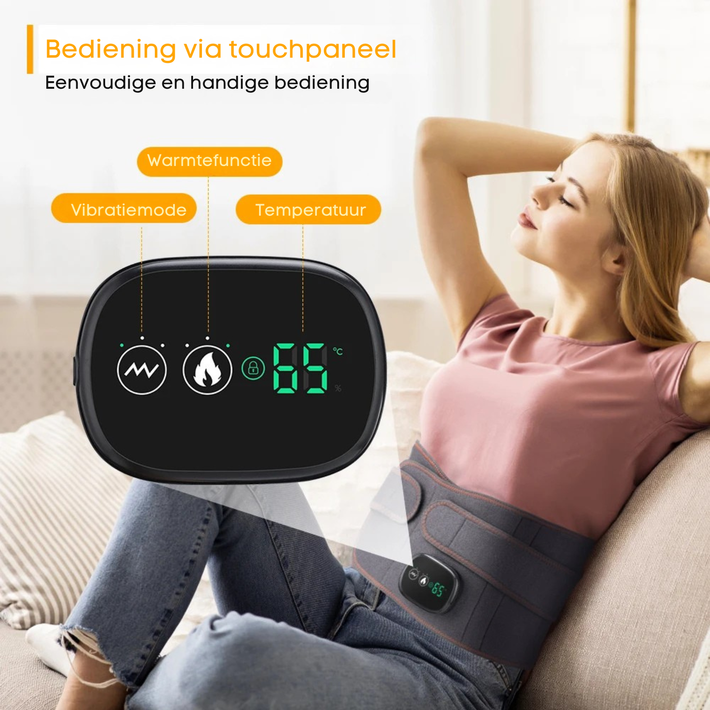 HeatVibe™ | SlimFit Rugbrace 3 in 1 Massage, Warmte & Ondersteuning