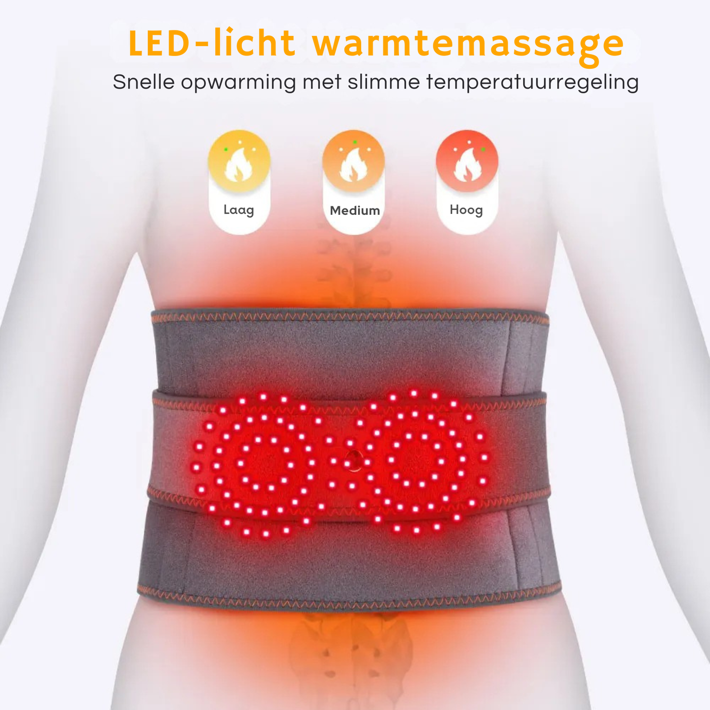 HeatVibe™ | SlimFit Rugbrace 3 in 1 Massage, Warmte & Ondersteuning