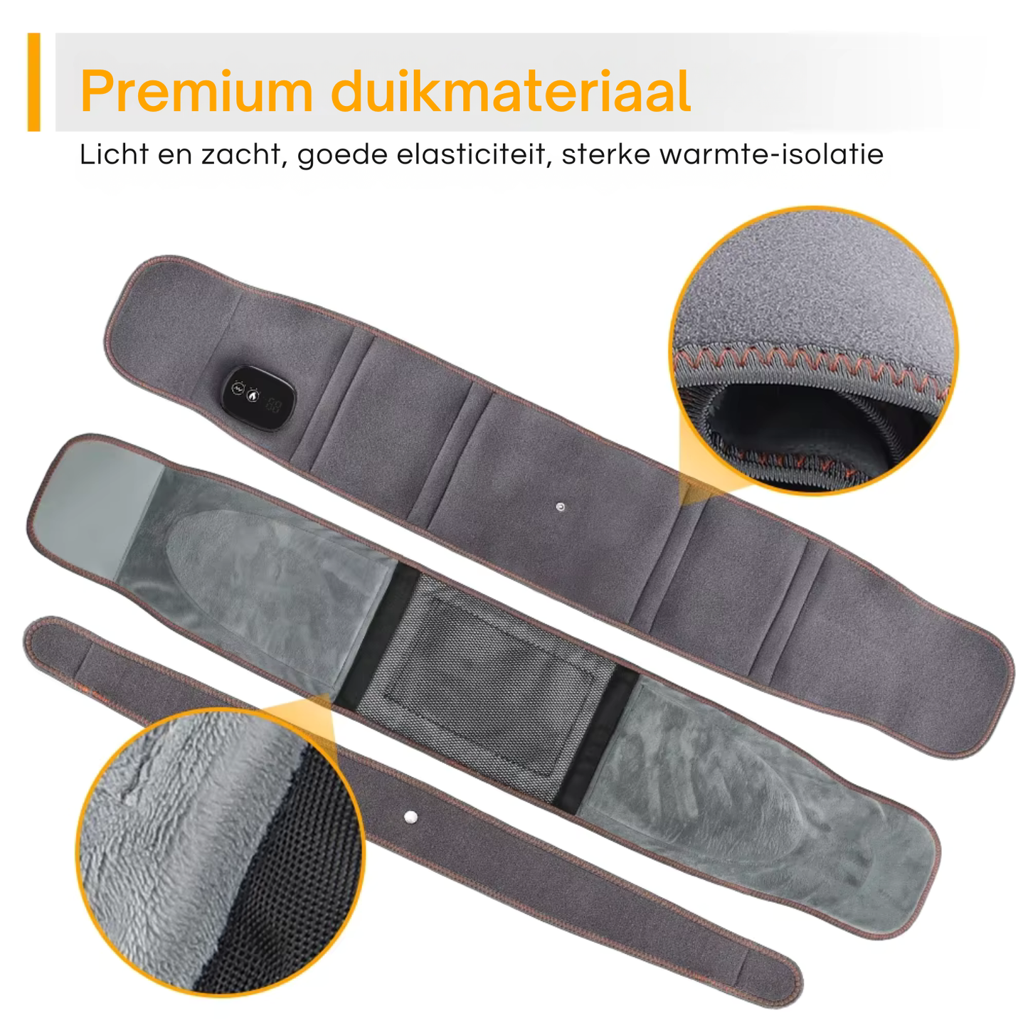 HeatVibe™ | SlimFit Rugbrace 3 in 1 Massage, Warmte & Ondersteuning