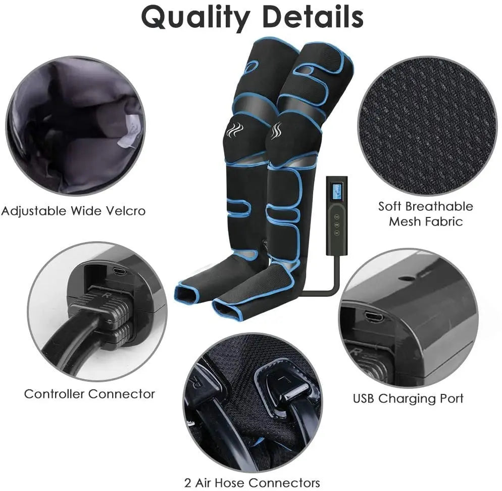 RelaxLegs | Voet- & Beenmassageapparaat 360° Verlicht spanning en stimuleert de bloedsomloop