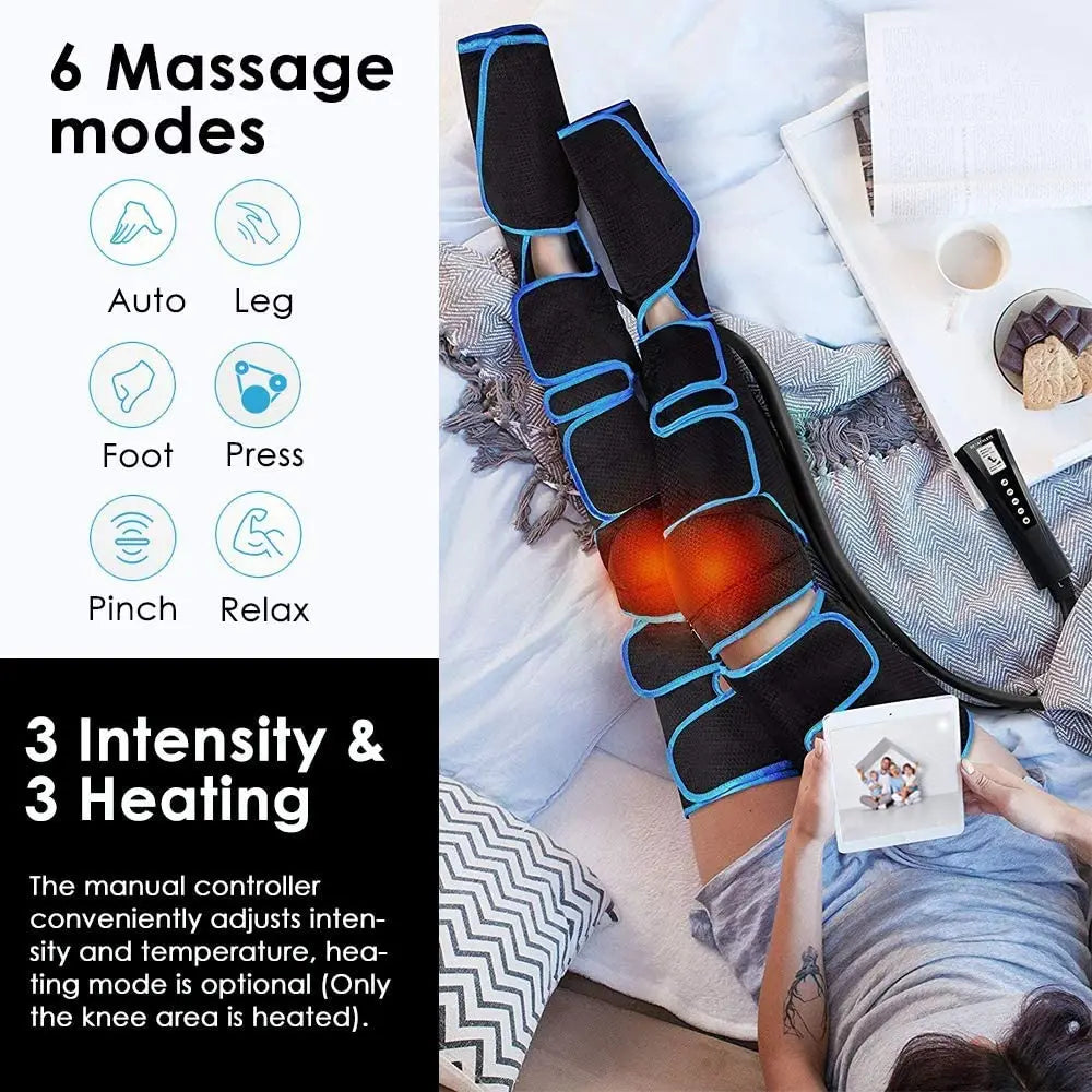 RelaxLegs | Voet- & Beenmassageapparaat 360° Verlicht spanning en stimuleert de bloedsomloop