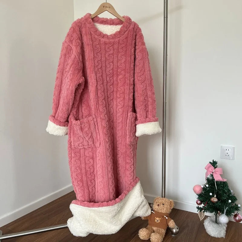 VelviDream™ | Dames Winter Pyjama van Koraalfluweel