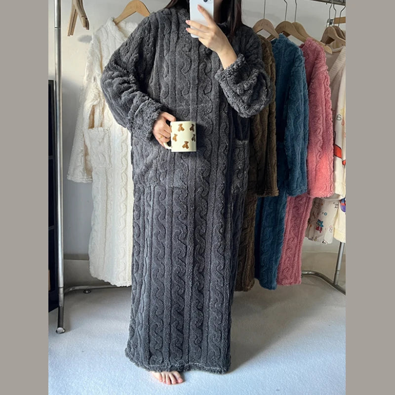 VelviDream™ | Dames Winter Pyjama van Koraalfluweel
