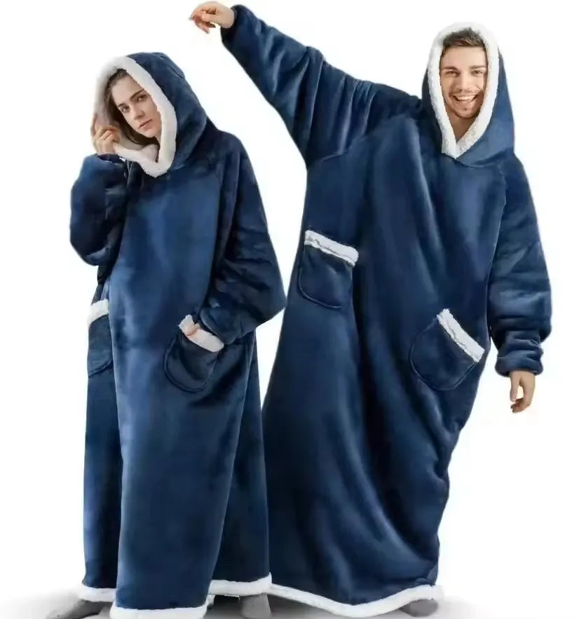 CozyHood | Extra Lange Hoodie Deken Oversized comfort voor dames en heren