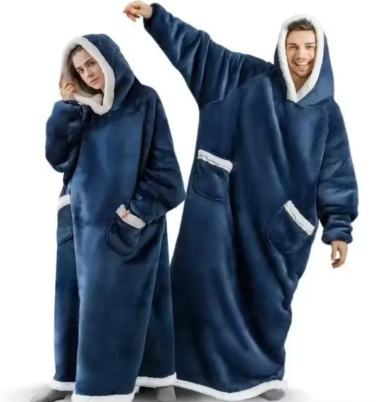 CozyHood | Extra Lange Hoodie Deken Oversized comfort voor dames en heren