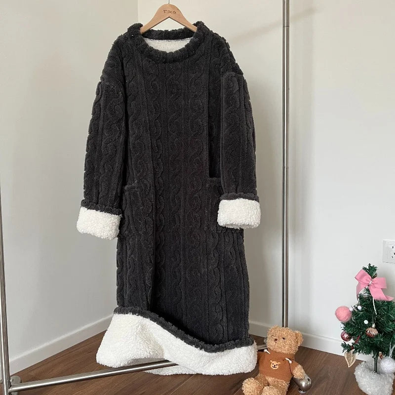 VelviDream™ | Dames Winter Pyjama van Koraalfluweel