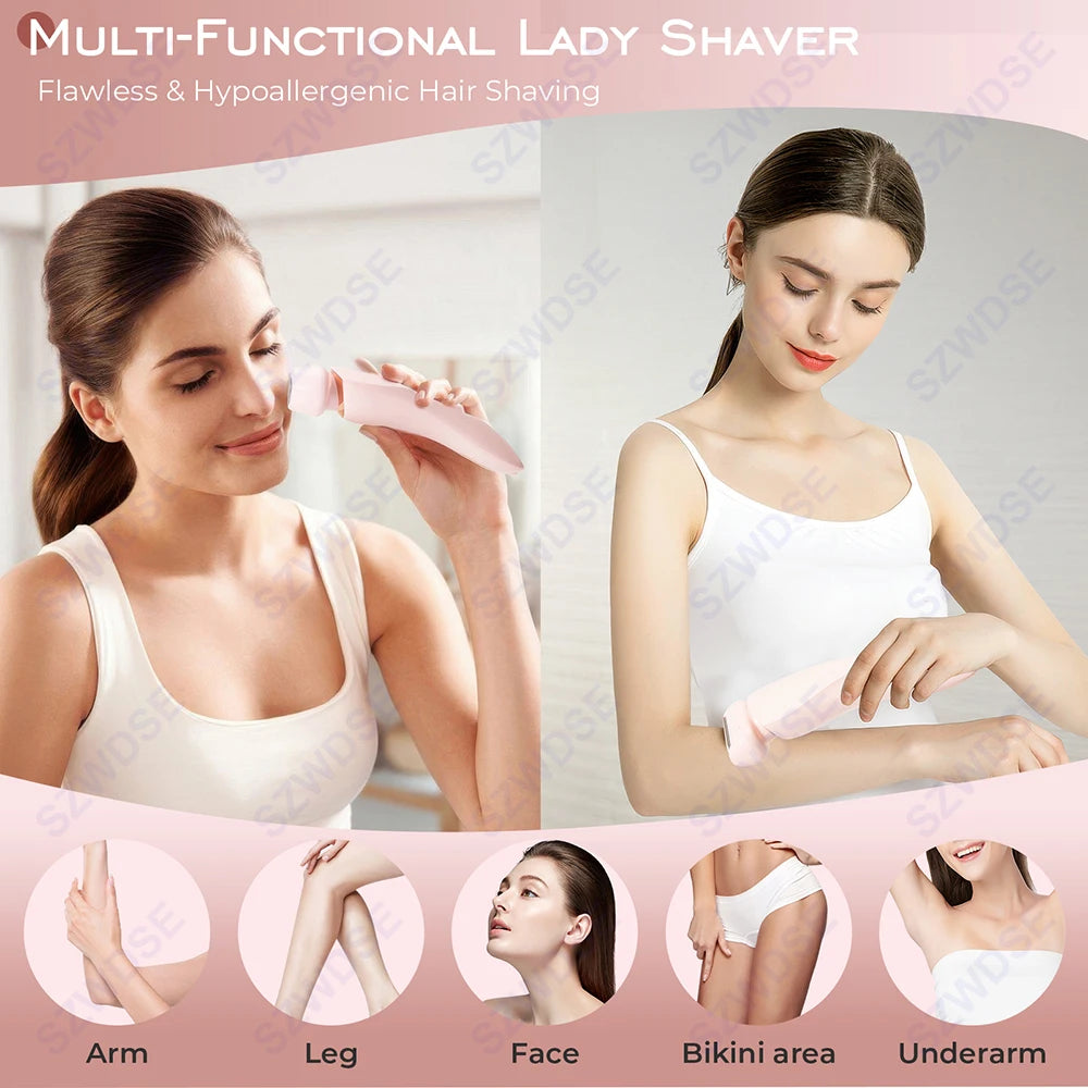 VelvetSkin Lady Shaver | 2-in-1 Trimmer Verwijdert haartjes snel en moeiteloos.