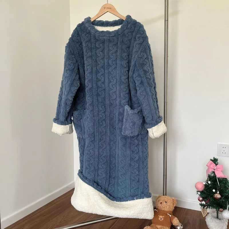 VelviDream™ | Dames Winter Pyjama van Koraalfluweel