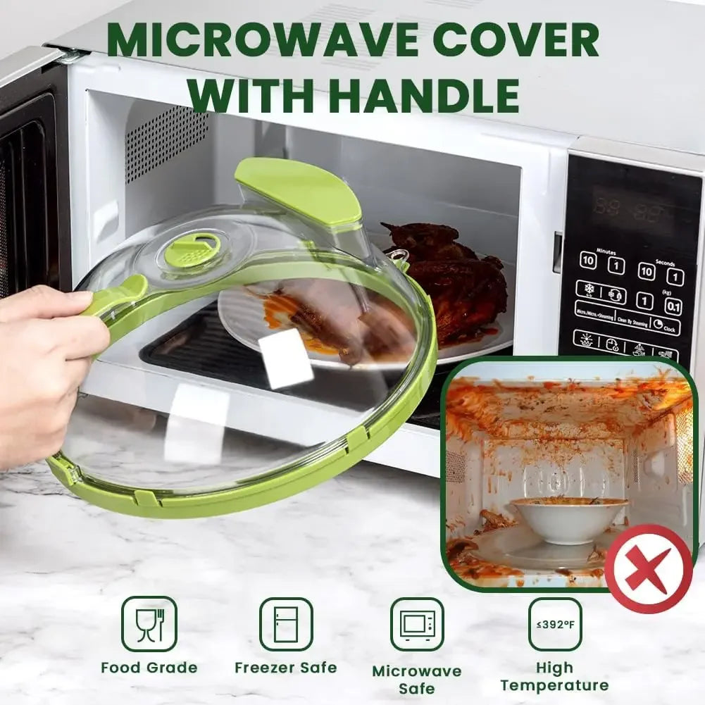 CookSafe | Magnetron Afdekdeksel Handig handvat, slim stoomventiel