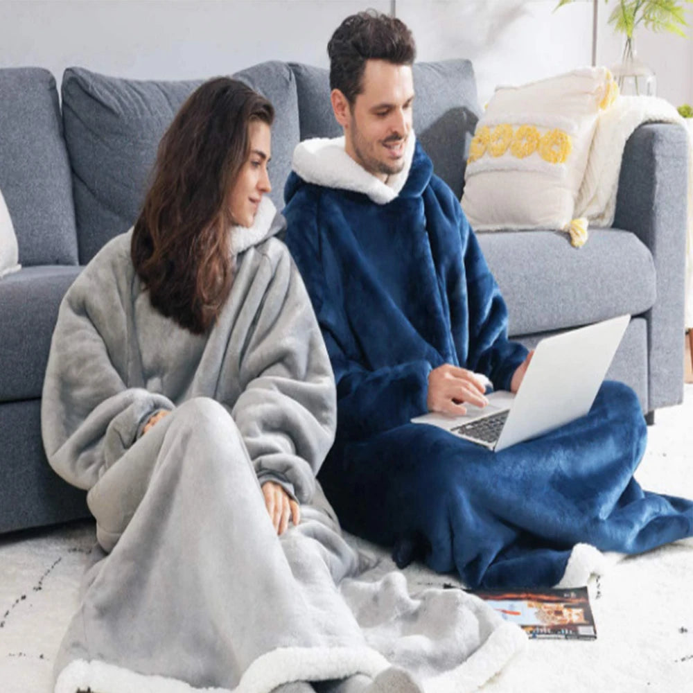 CozyHood | Extra Lange Hoodie Deken Oversized comfort voor dames en heren
