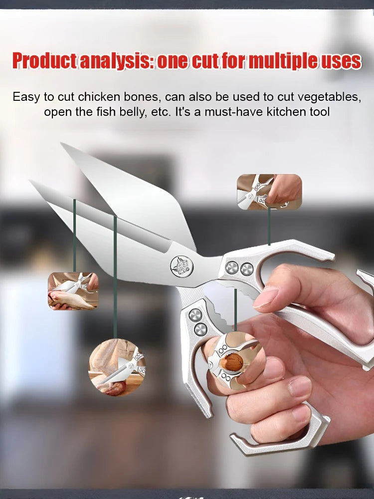 MultiCut | 5-in-1 Keukenschaar – Voor Botten, Groenten, Vis & Meer!