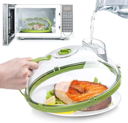 CookSafe | Magnetron Afdekdeksel Handig handvat, slim stoomventiel
