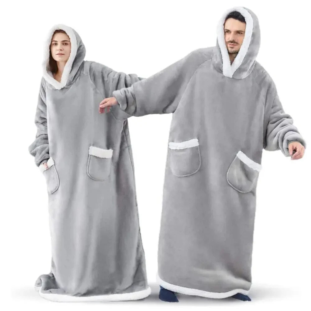 CozyHood | Extra Lange Hoodie Deken Oversized comfort voor dames en heren