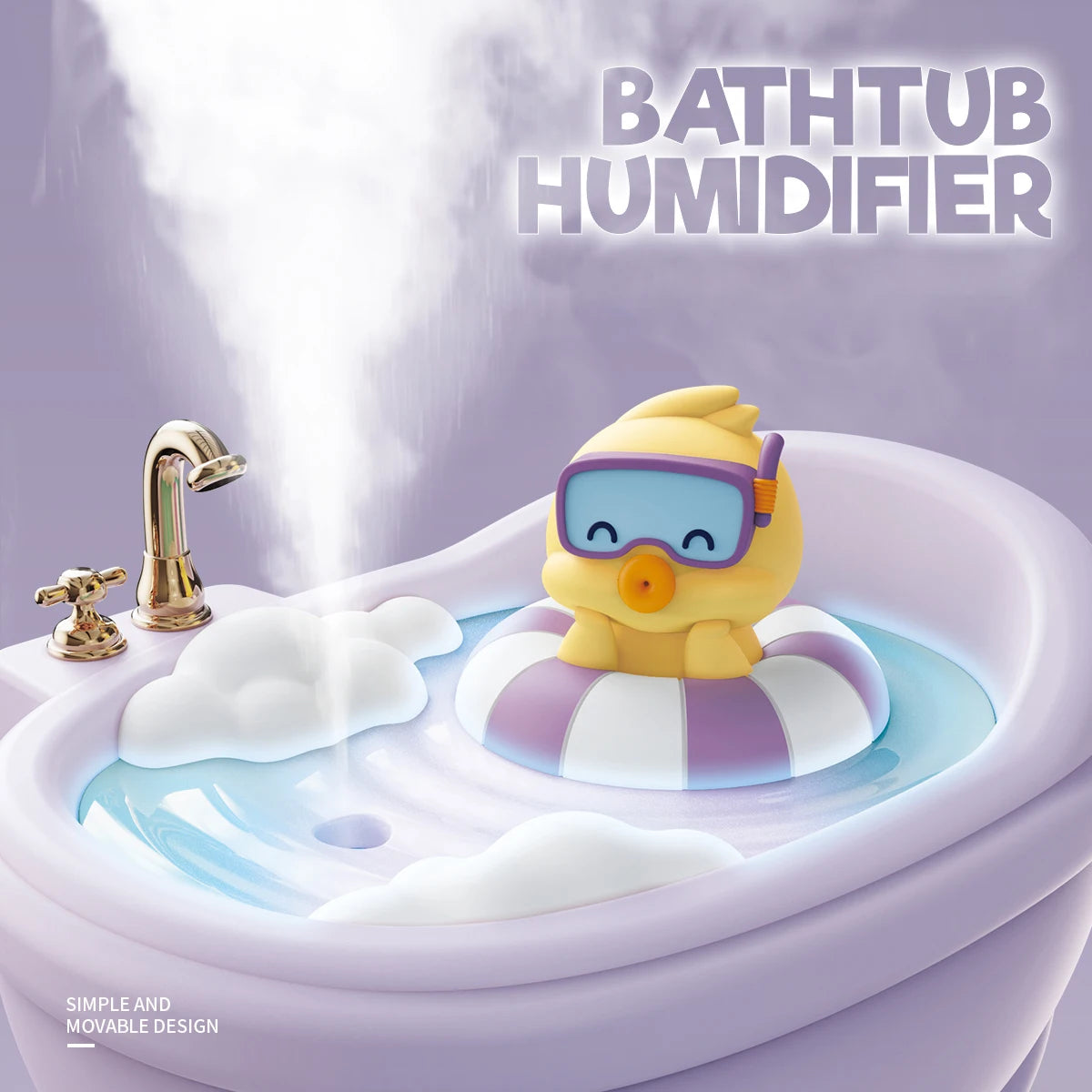 MiniBath Mist Maker | Luchtbevochtiger in een uniek badkuipdesign.