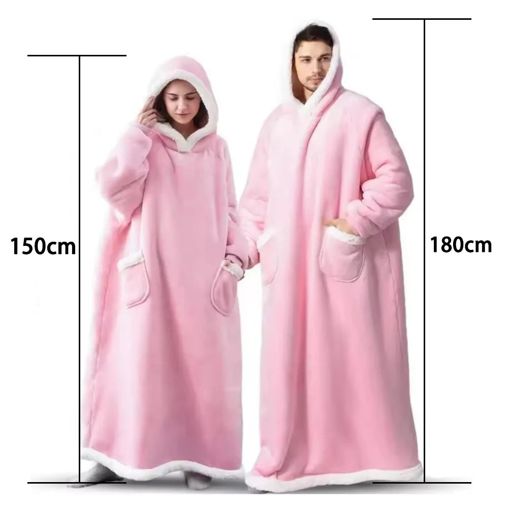 CozyHood | Extra Lange Hoodie Deken Oversized comfort voor dames en heren
