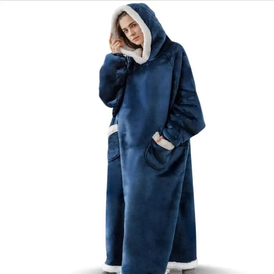 CozyHood | Extra Lange Hoodie Deken Oversized comfort voor dames en heren