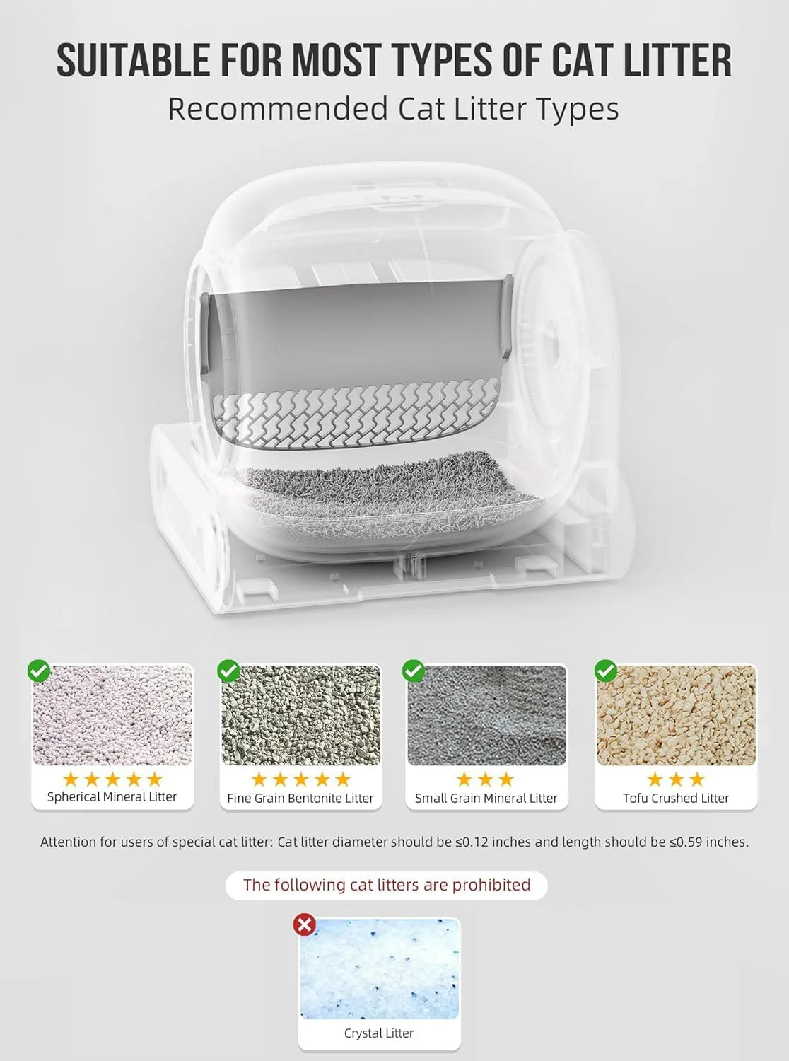 Tonepie T1Pro 65L Automatische Slimme Kattenbak | Zelfreinigend & Volledig Afgesloten