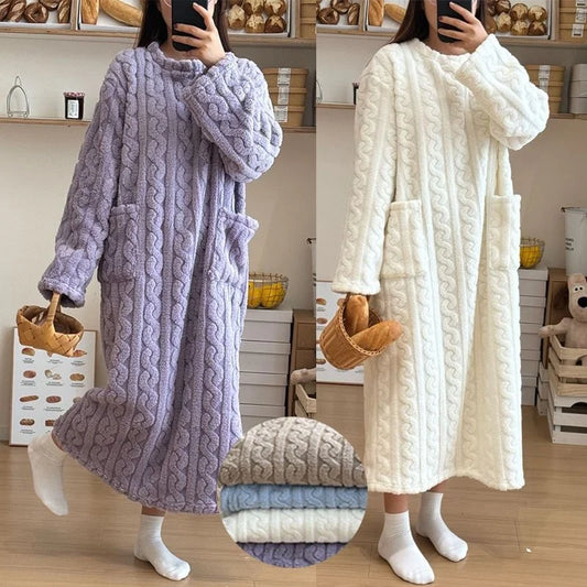 VelviDream™ | Dames Winter Pyjama van Koraalfluweel