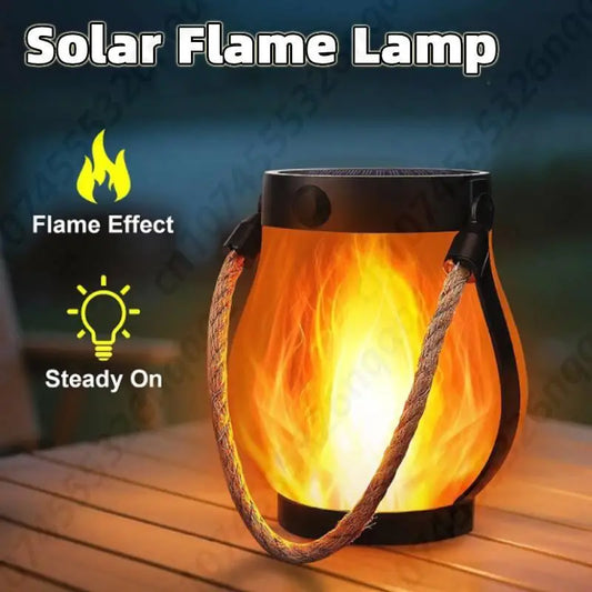 FlameGlow | LED Solar Hanglantaarn Sfeervolle verlichting met realistische vlam