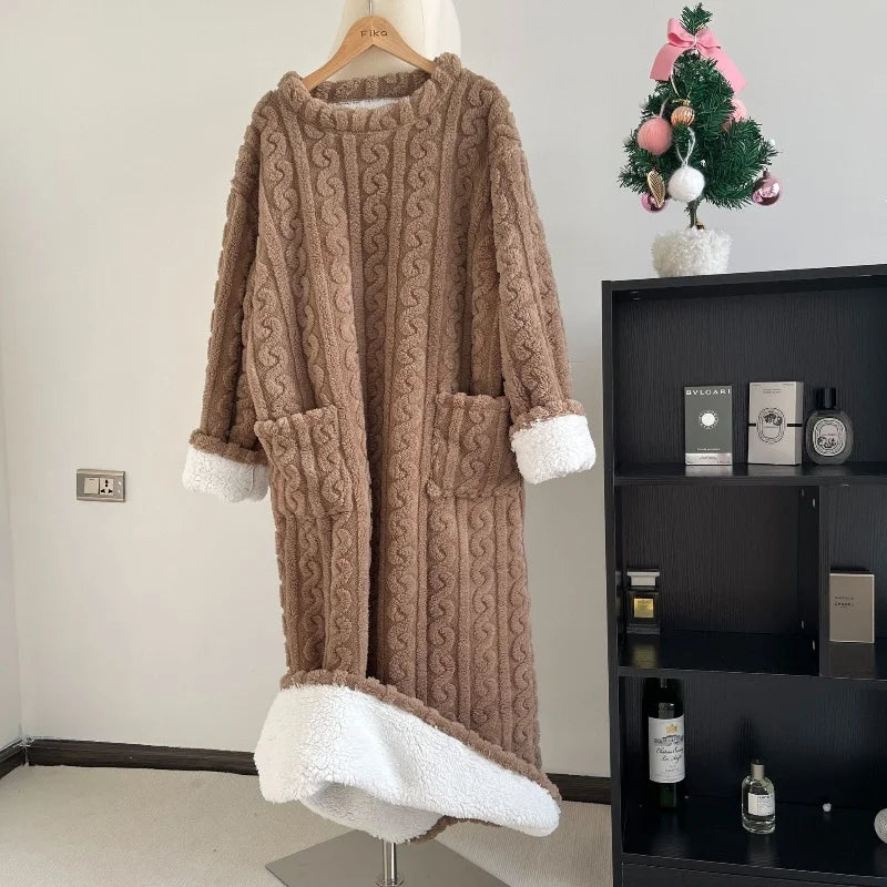 VelviDream™ | Dames Winter Pyjama van Koraalfluweel