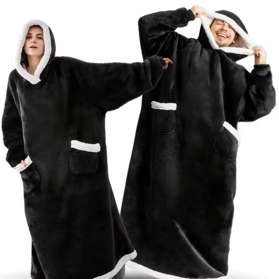 CozyHood | Extra Lange Hoodie Deken Oversized comfort voor dames en heren