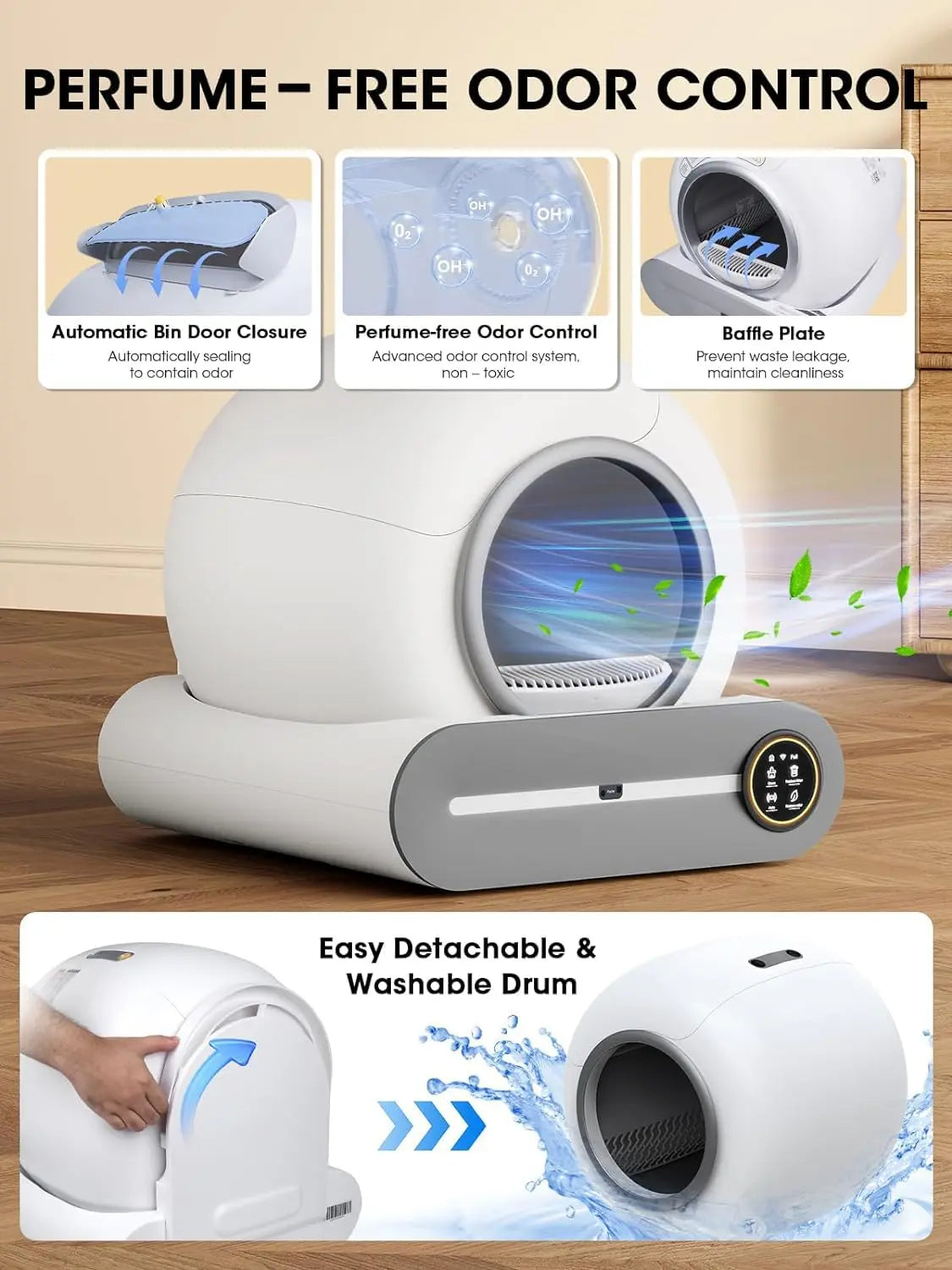 Tonepie T1Pro 65L Automatische Slimme Kattenbak | Zelfreinigend & Volledig Afgesloten