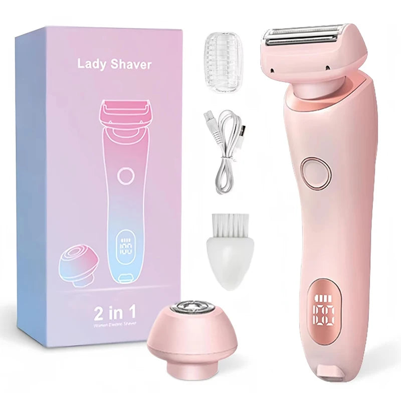 VelvetSkin Lady Shaver | 2-in-1 Trimmer Verwijdert haartjes snel en moeiteloos.