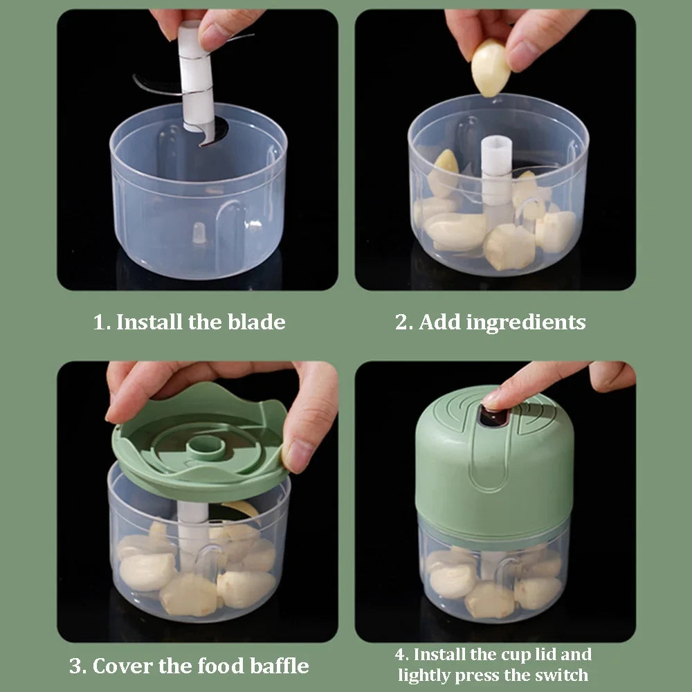 ChopEasy | Elektrische Mini Food Chopper Snel, stil en handig in gebruik.