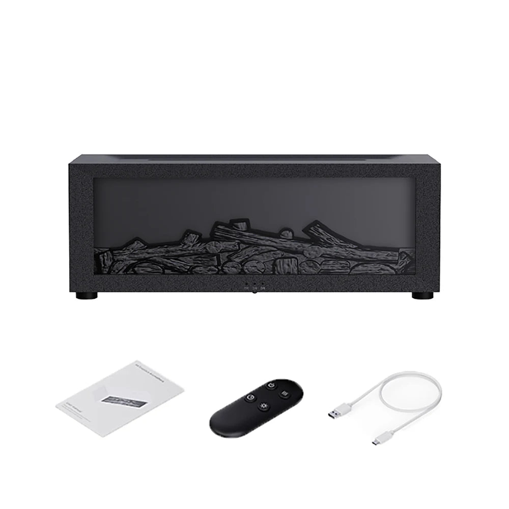 FlameMist | Luchtbevochtiger & Aroma Diffuser Realistisch vlam-effect met LED en afstandsbediening