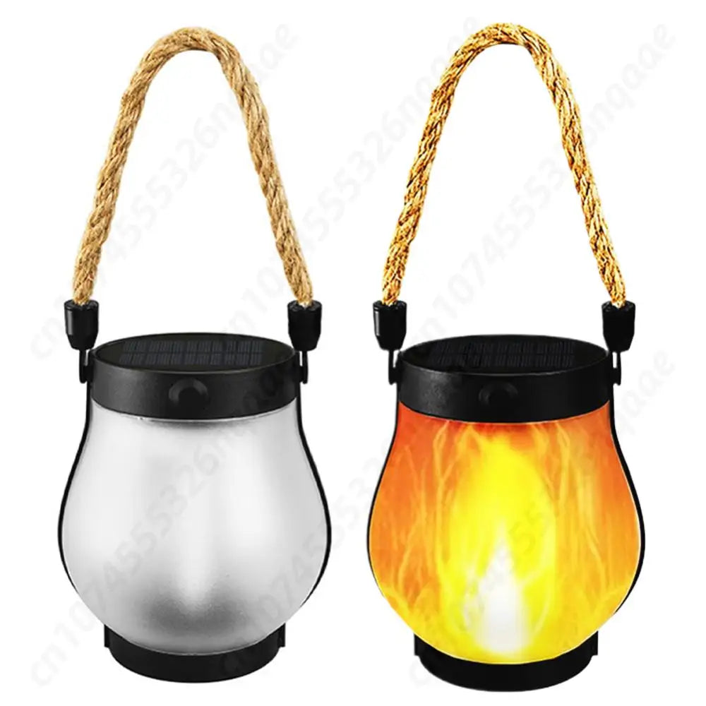 FlameGlow | LED Solar Hanglantaarn Sfeervolle verlichting met realistische vlam