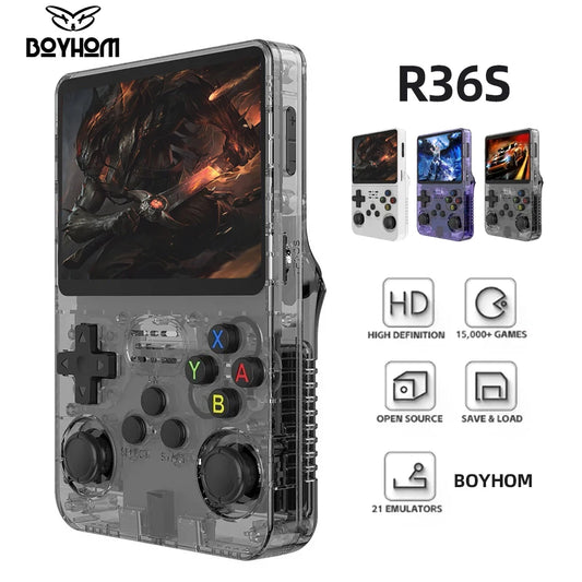 R36S Retro Handheld Spelconsole – 3.5" IPS Scherm, 128GB Opslag