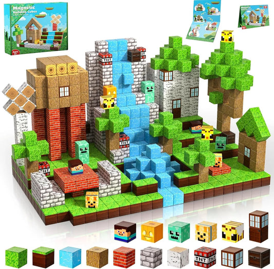 🧩 100 STKS Magnetische Bouwstenen – Boswereld Set