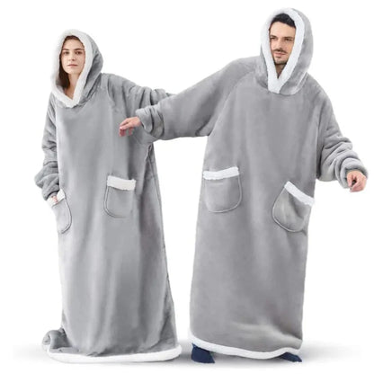 CozyHood | Extra Lange Hoodie Deken Oversized comfort voor dames en heren