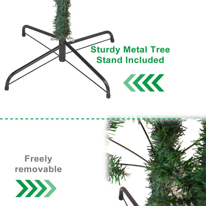 Slanke Kerstboom met Dikke Takken & Stevige IJzeren Voet | Realistische Winterdecoratie