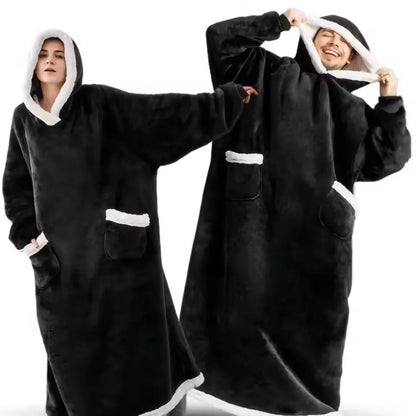 CozyHood | Extra Lange Hoodie Deken Oversized comfort voor dames en heren
